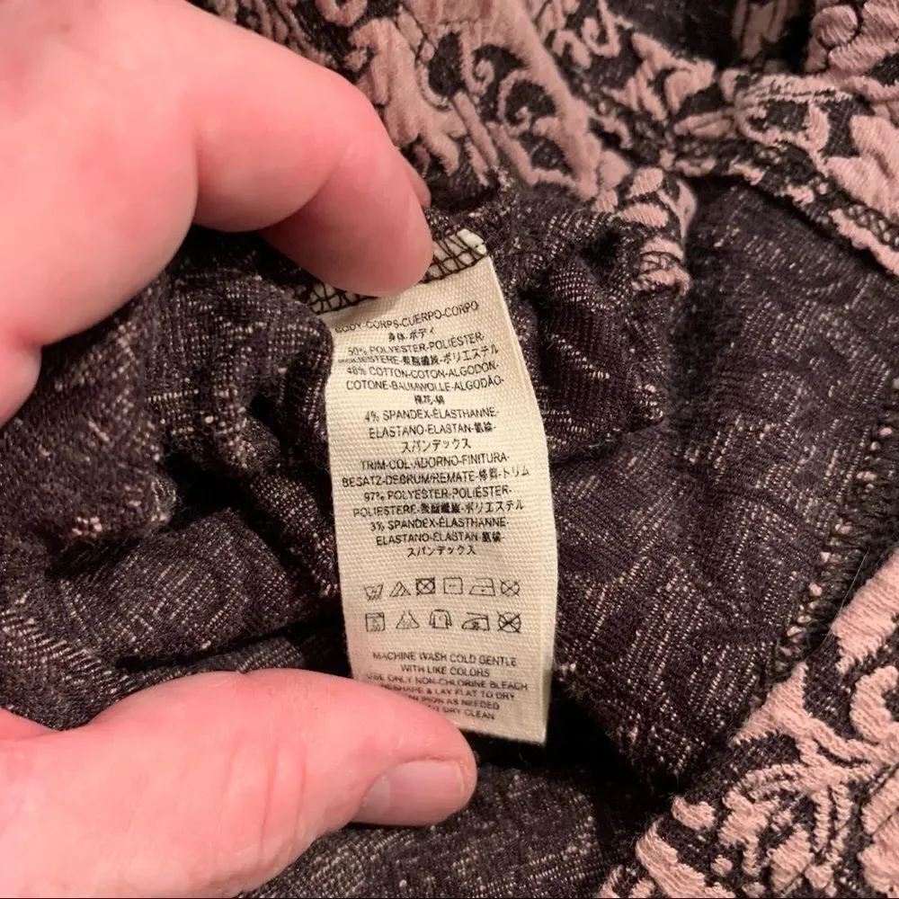 FREE PEOPLE Night Play Ginger Jacquard Dress
